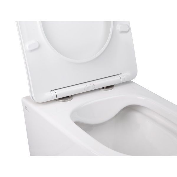 Комплект: Qtap Swan унитаз подвесной QT16335178W + Nest комплект инсталляции 4в1 (квадратная клавиша Satin) QT0133M425 + M06029SAT SD00042990 фото