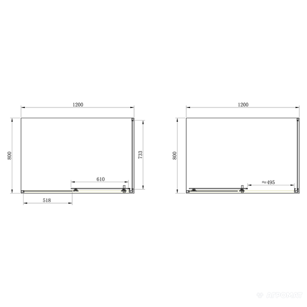 Душова кабіна PRIMERA SHRC55126 FRAME, розсувна - 120*80 реверсивна- хром/прозоре скло SHRC55126 фото