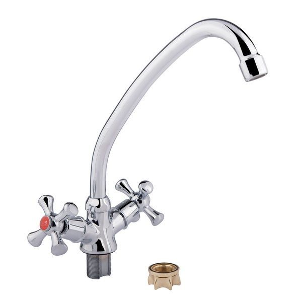 Lidz Lamb 271F Смеситель для кухни двухвентильный Chrome (75 21) SD00027986 фото