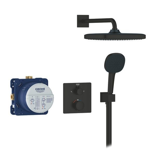 Душова система с термостатом Grohe QuickFix 348822430, чорна 348822430 фото