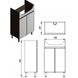 Тумба "Моніка - 50" білий з умивальником "Arteco - 50" М1-50 біл. фото 6