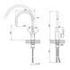 Lidz Aria 015F3 Смеситель для кухни с гибким изливом (k35) Nickel SD00049486 фото 2