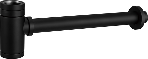 Металлический сифон для раковины под донный клапан IMEX SCL002/NG, черный матовый SCL002/NG фото