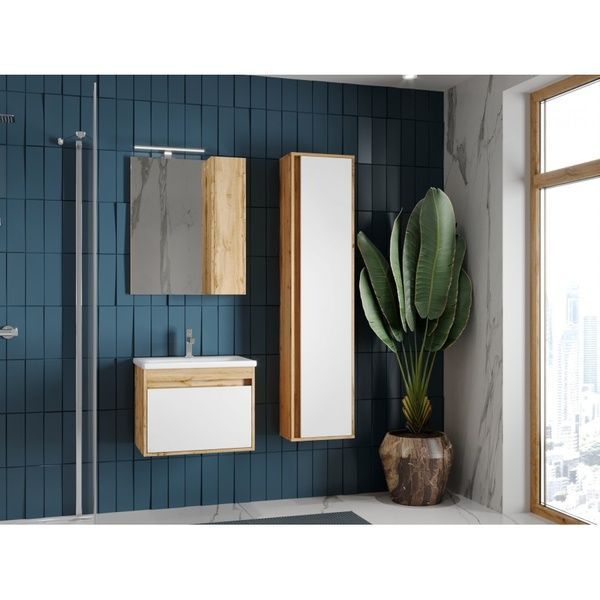 Дзеркальна шафа "Bronx - 65" дуб Вотан Bronx BrxMC-65 Wotan Oak фото