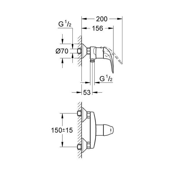 Смеситель для душа Grohe Euroeco 32740000 32740000 фото