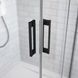 Шторка на ванну Idea Black PN DWD 1500x1500 чорный/прозрачное 10004150-54-01 фото 5