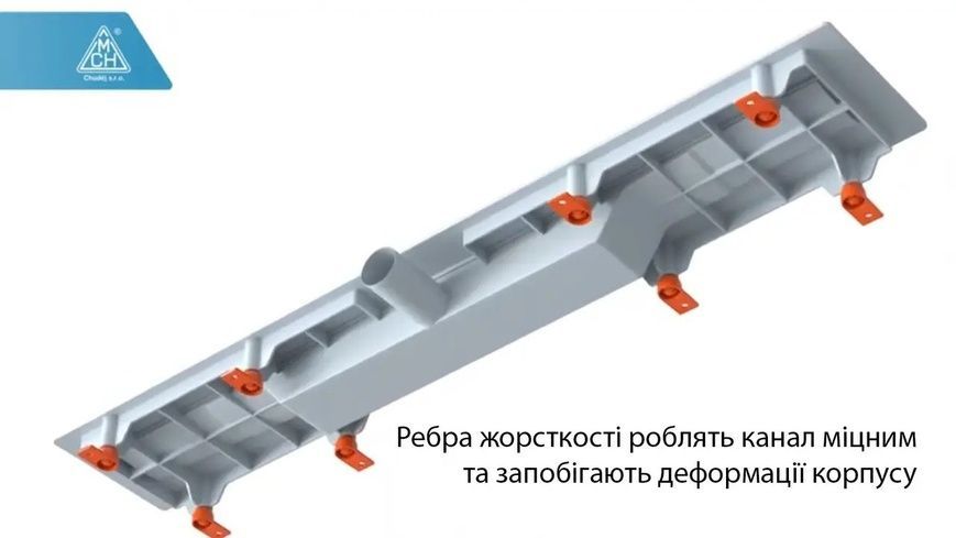 Душовий трап MCH, випуск 40 мм, з решіткою Медіум CH 350 M C, чорный CH 350 M C фото
