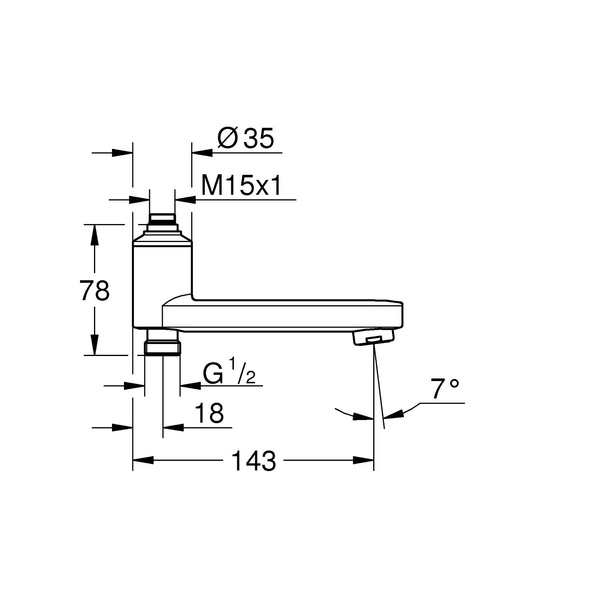 Вилив для ванни Grohe QuickFix 134502430 134502430 фото