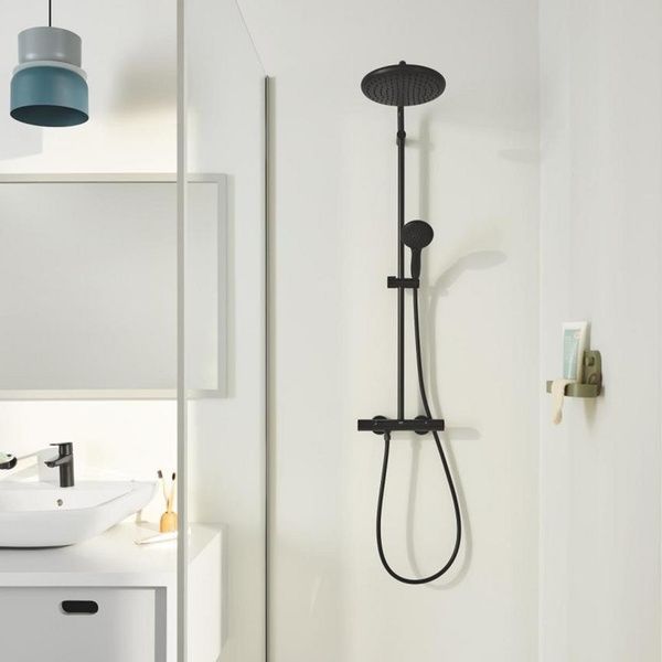 Душова система с термостатом Grohe QuickFix 266772431, чорна 266772431 фото