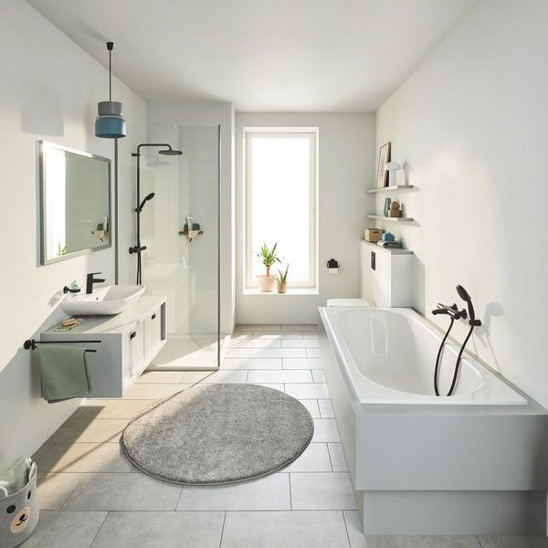 Душова система с термостатом Grohe QuickFix 266772431, чорна 266772431 фото
