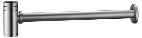 Металлический сифон для раковины под донный клапан IMEX SCL002/NQ, матовый никель SCL002/NQ фото