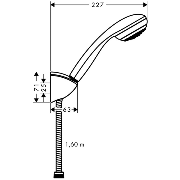 Душовий набір Hansgrohe Crometta 85 Mono з душовим шлангом 27577000, хром 27577000 фото