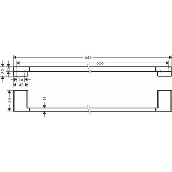 держатель полотенец Hansgrohe 41747000 AddStoris держатель для полотенца, хром 41747000 фото