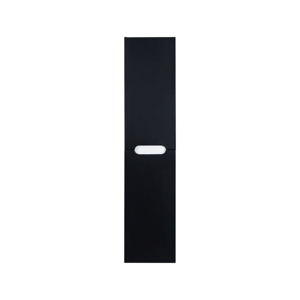 Пенал Virgo підвісний 5 полиць (3 скло), 350х1600х316 мм Black/White Qtap SD00046975 фото
