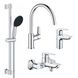 Комплект смесителей для ванной комнаты и кухни Grohe QuickFix Start Edge UA202501SK UA202501SK фото 1