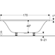 Ванна Geberit 554.123.01.1 прямокутна Duo 170 х 75 см, slim rim, центральний злив 554.123.01.1 фото 4