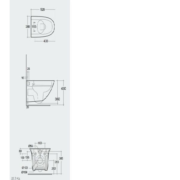 SENWC1446AWHA+SENSC3901WH RAK SENSATION Унитаз подвесной безободковый с крышкой, белый 52см SENWC1446AWHA+SENSC3901WH фото