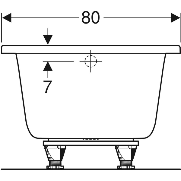 Ванна Geberit Selnova 554.386.01.1 прямоугольная с ножками, 180х80см, белая 554.386.01.1 фото