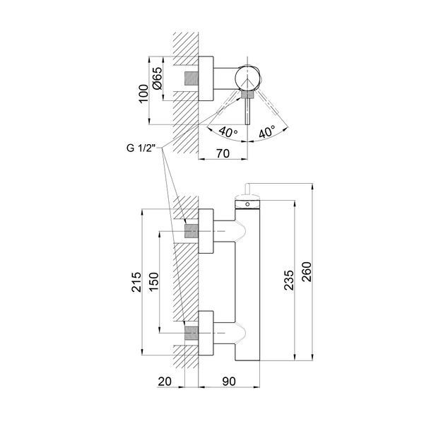 QT Robin 4060102C Смеситель для душа (k35) SD00047548 фото