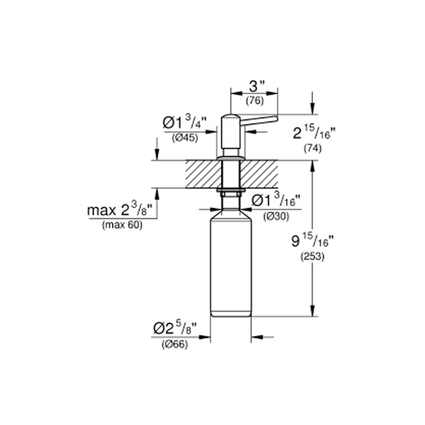 Дозатор для моющего средства Grohe Contemporary 40536000 40536000 фото