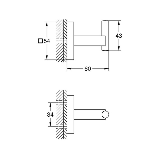 Крючок Grohe QuickFix Start Cube 40961000 40961000 фото