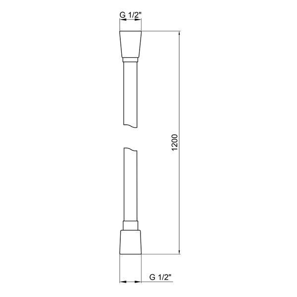 Шланг Hadice PVC120B чорний (1,2 м) QT SD00047465 фото