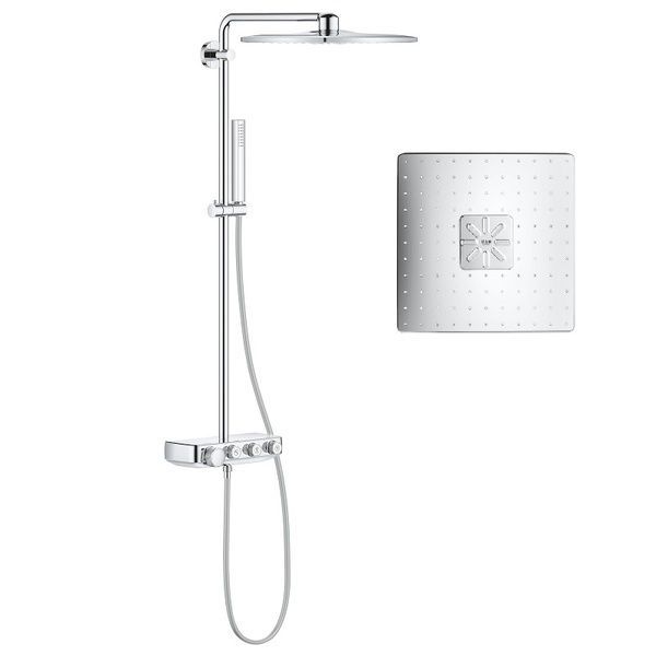 Душевая система наружного монтажа с термостатом Grohe 26508000, Хром 26508000 фото