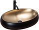 Умивальник (раковина) REA MELANIA BLACK/GOLD накладний чорний REA-U0469 фото 1