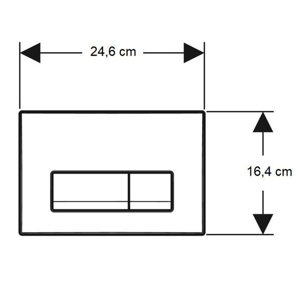 Клавиша для инсталляций Geberit 115.119.46.1 Delta50 с двойным смывом: Матовый хром 115.119.46.1 фото