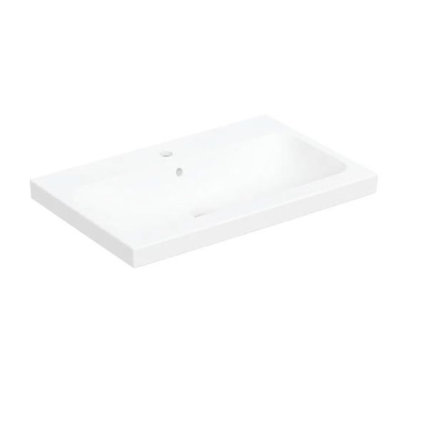 501.848.JT.1 iCon Light Раковина 75 см, з 1 отв.під зміш., з переливом, колір білий матовий 501.848.JT.1 фото