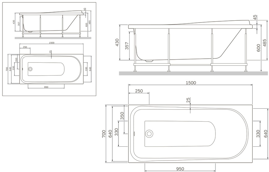 Ванна акриловая AM.PM Like W80A-150-070W-A W80A-150-070W-A фото