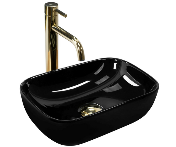 Умывальник (раковина) REA BELINDA MINI BLACK накладной черный REA-U8004 фото