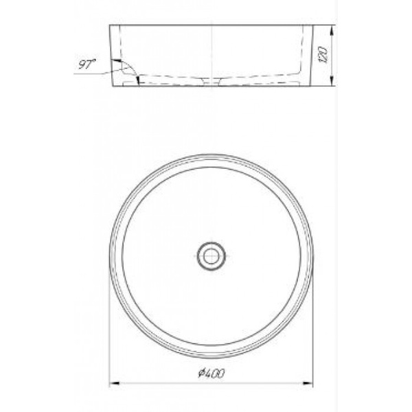 KAST Demetra Раковина на столешницу 400*400*120 мм, белая KS000902 KS000902 фото