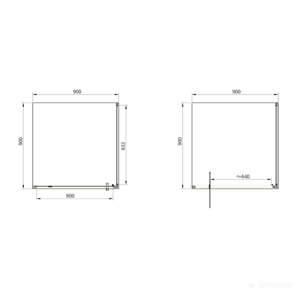 Душевая кабина PRIMERA SHRC56906 FRAME, распашная - 90*90 реверсивная - хром/прозрачное стекло SHRC56906 фото