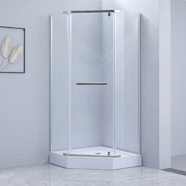 Душова кабіна Lidz Dozorca SC90x90.CRM.LOW.TR, скло прозоре 6 мм SD00039823 фото
