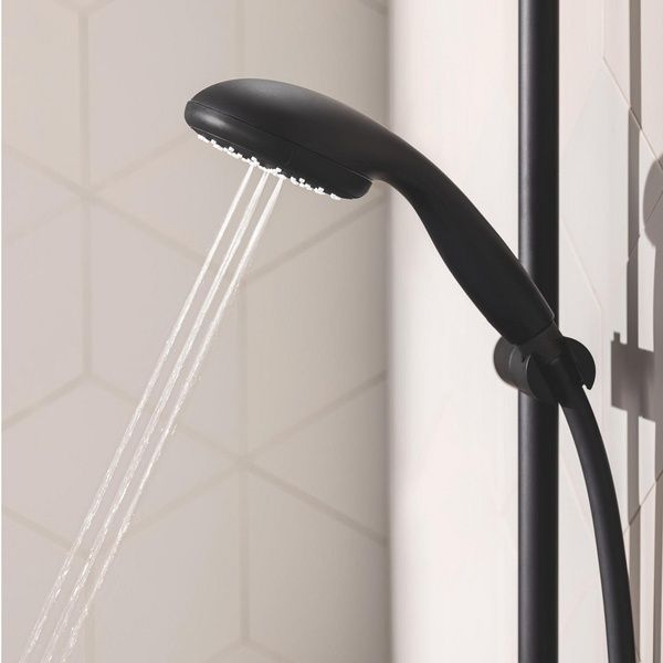 Душевой гарнитур со штангой, 2 режима струи Grohe QuickFix Vitalio Start 100 Black 279482430 279482430 фото