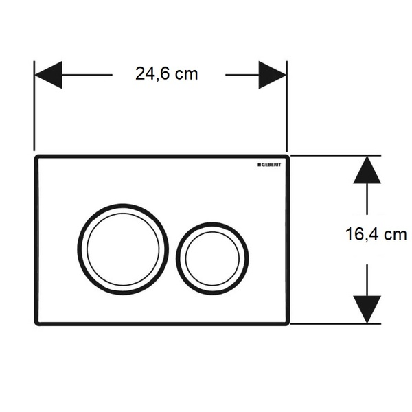 Клавиша для инсталляций Geberit 115.127.11.1 Delta20 с двойным смывом: Альпийский белый глянец 115.127.11.1 фото