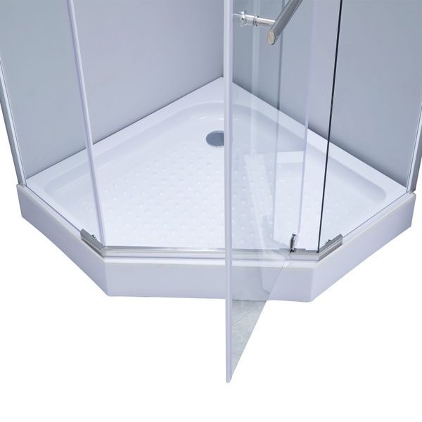 Душова кабіна Lidz Dozorca SC90x90.CRM.LOW.TR, скло прозоре 6 мм SD00039823 фото