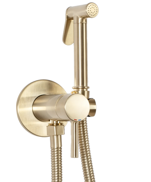 Набір душу гігієнічного REA LOOP BRUSHED GOLD REA-B6311 фото