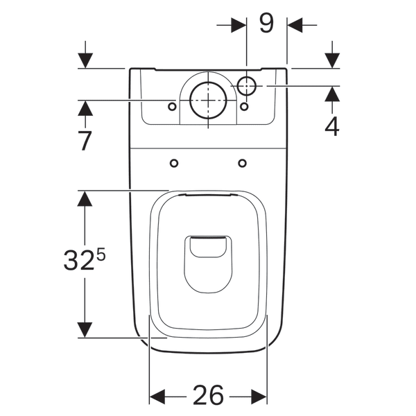 Унітаз Geberit 200930000 iCon Square напольный Rimfree, длинна 63,5см, цвет белый глянец 200930000 фото