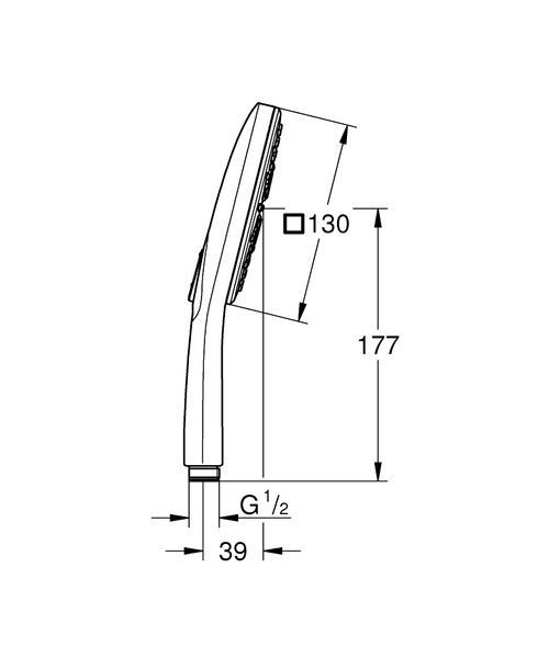 Rainshower SmartActive Cube 130 Ручний душ, 3 режими струменю (26582LS0) 26582LS0 фото