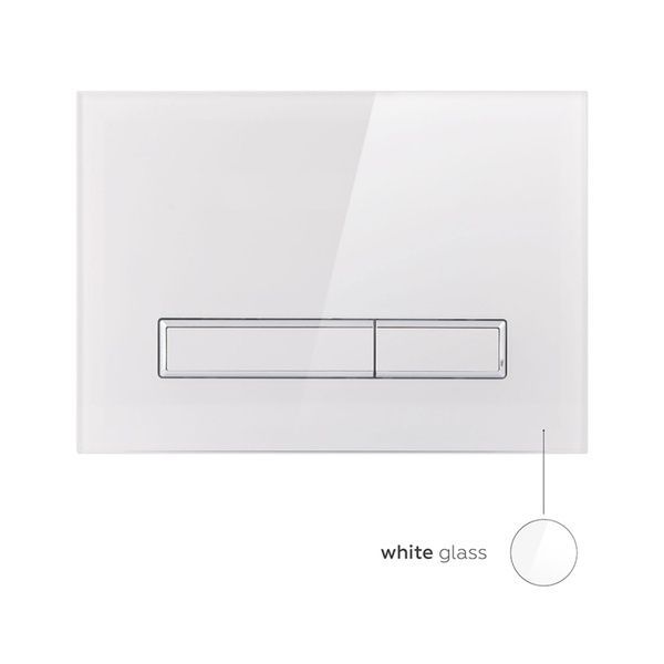 Qtap Nest Клавіша лінійна White glass 175х245х4mm SD00038767 фото