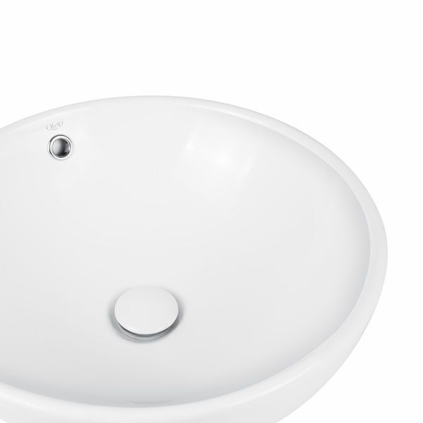 Qtap Amazon раковина накладная круглая с донным клапаном 430х430х160mm WHITE SD00046242 фото
