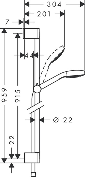 Душовий набір Hansgrohe Croma Select E Multi 26590400 білий/хром 26590400 фото