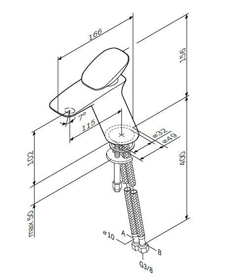 Змішувач для раковини AM.PM F70A02100 F70A02100 фото