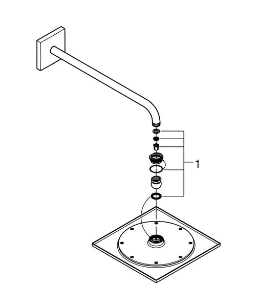 Rainshower F-Series 10 Верхній душ з кронштейном 422 мм, 1 режим струменю (26259000) 26259000 фото