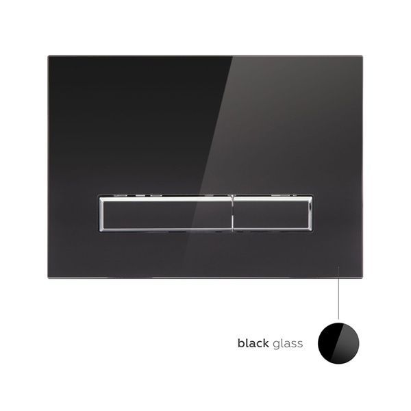 Qtap Nest Клавіша лінійна Black glass 175х245х4mm SD00038769 фото