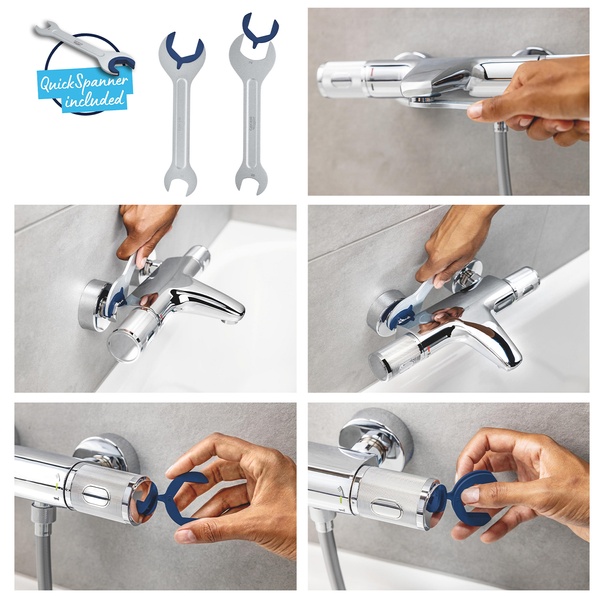 Комплект смесителей для душа с термостатом Grohe QuickFix Precision Flow&Start Edge UA202503TS UA202503TS фото