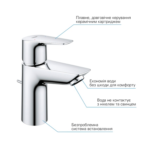 Набір QuickFix Precision Flow для душа і змішувач для раковини Start Edge S-розміру (UA202503TS) UA202503TS фото