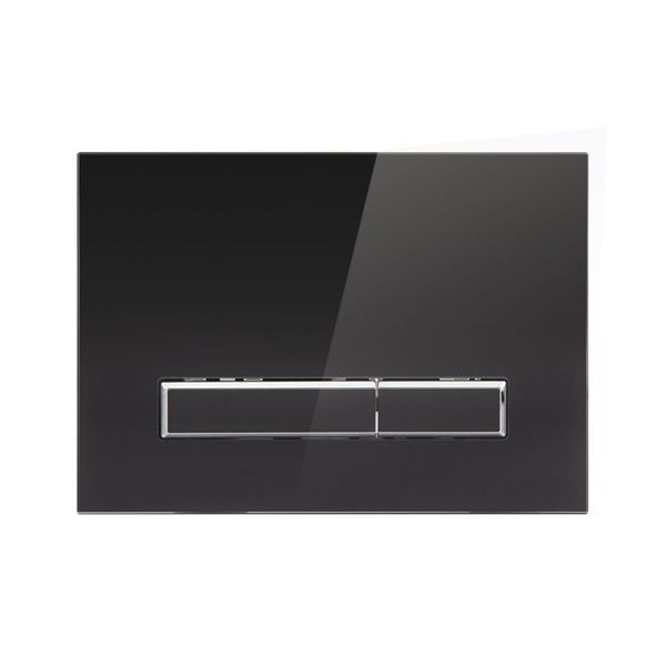 Qtap Nest Клавіша лінійна Black glass 175х245х4mm SD00038769 фото